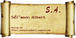 Sámson Albert névjegykártya