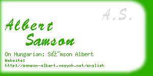 albert samson business card